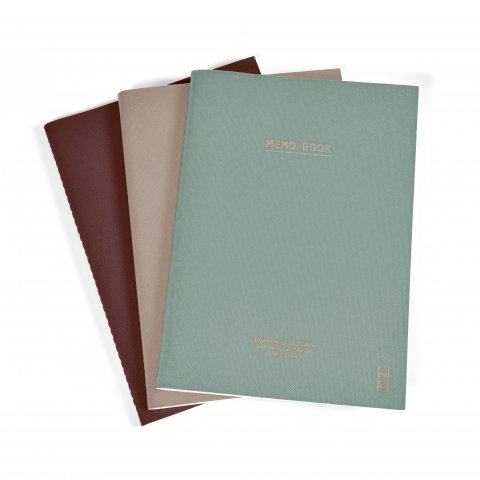 KOZO Notesbog A5 3 Pakke Coffee Sand Aloe Vera