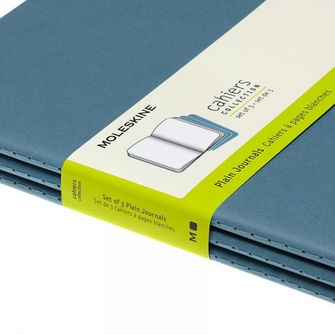 Cahier Journal Blank XL Brisk Blue 3-Pak