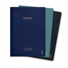 KROZO Notesbog A5 3 Pakke Navy Steel Blue Black ER P VEJ