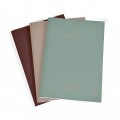 KOZO Notesbog A5 3 Pakke Coffee Sand Aloe Vera