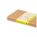 Cahier Journal Blank Pocket Kraft 3-Pak