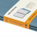 Cahier Journal Linjeret Pocket Brisk Blue 3-Pak